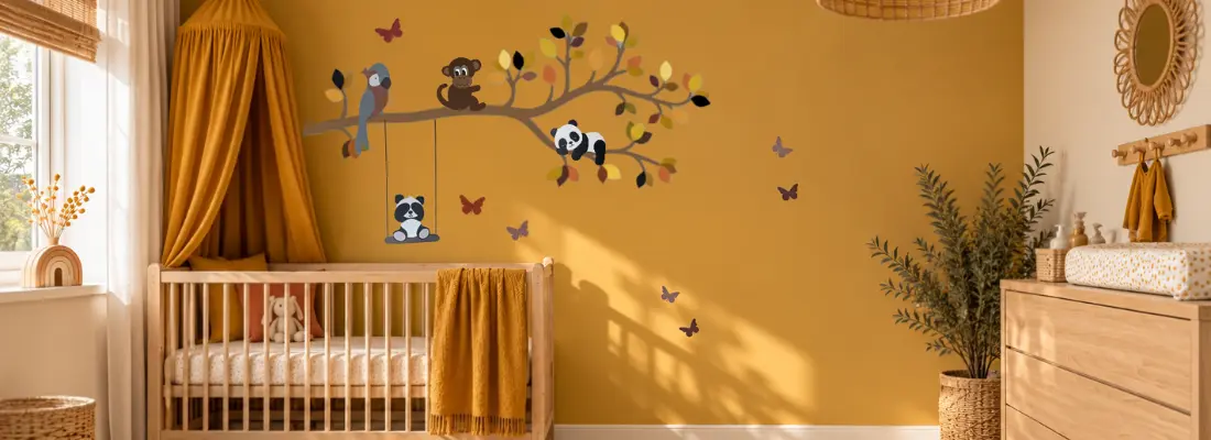 Okergele babykamer inspiratie